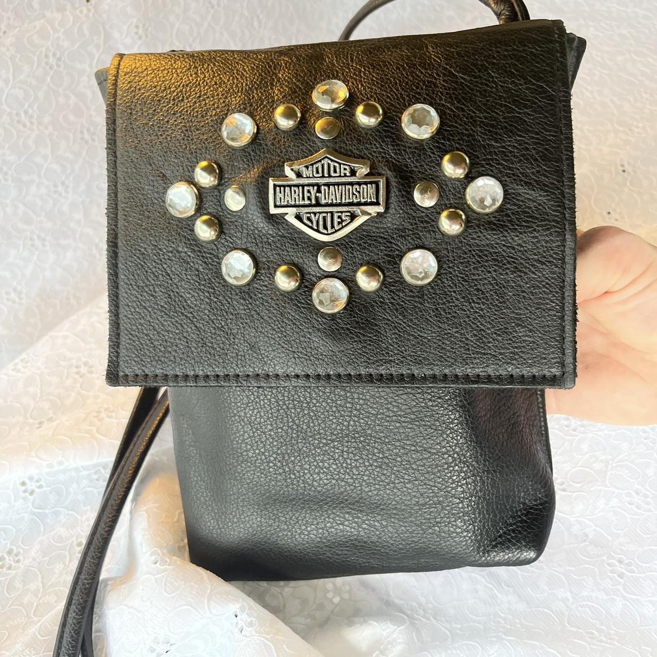 Vintage Leather Harley Davidson Purse Crossbody - Depop