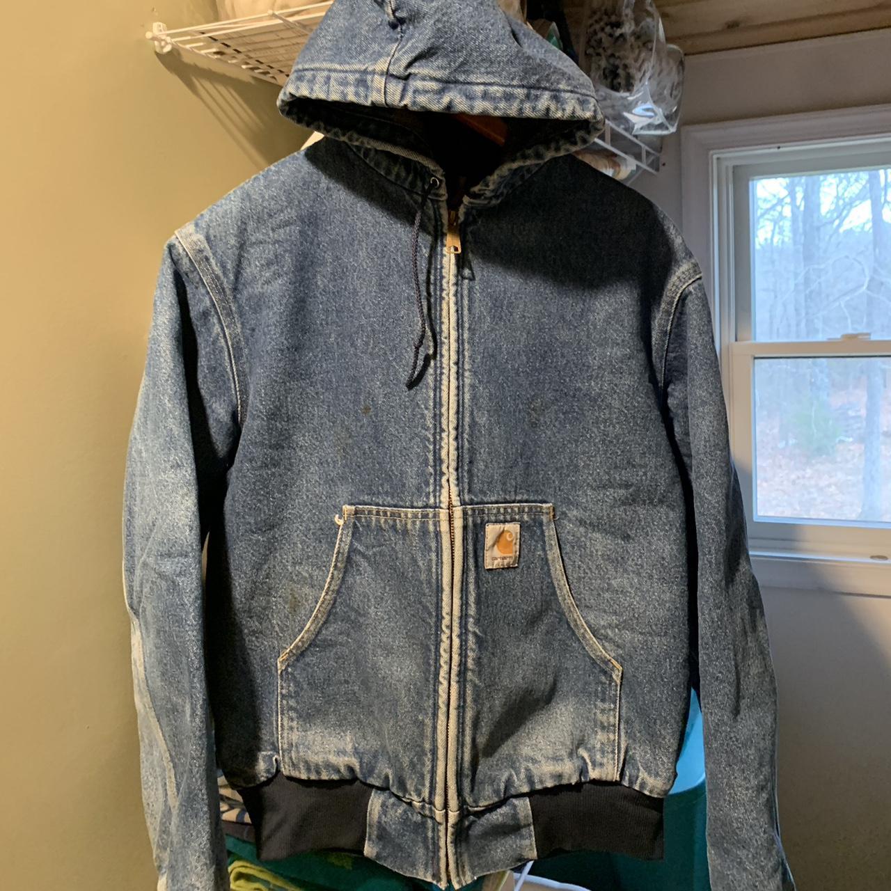 Carhartt jean jacket blanket on sale lined