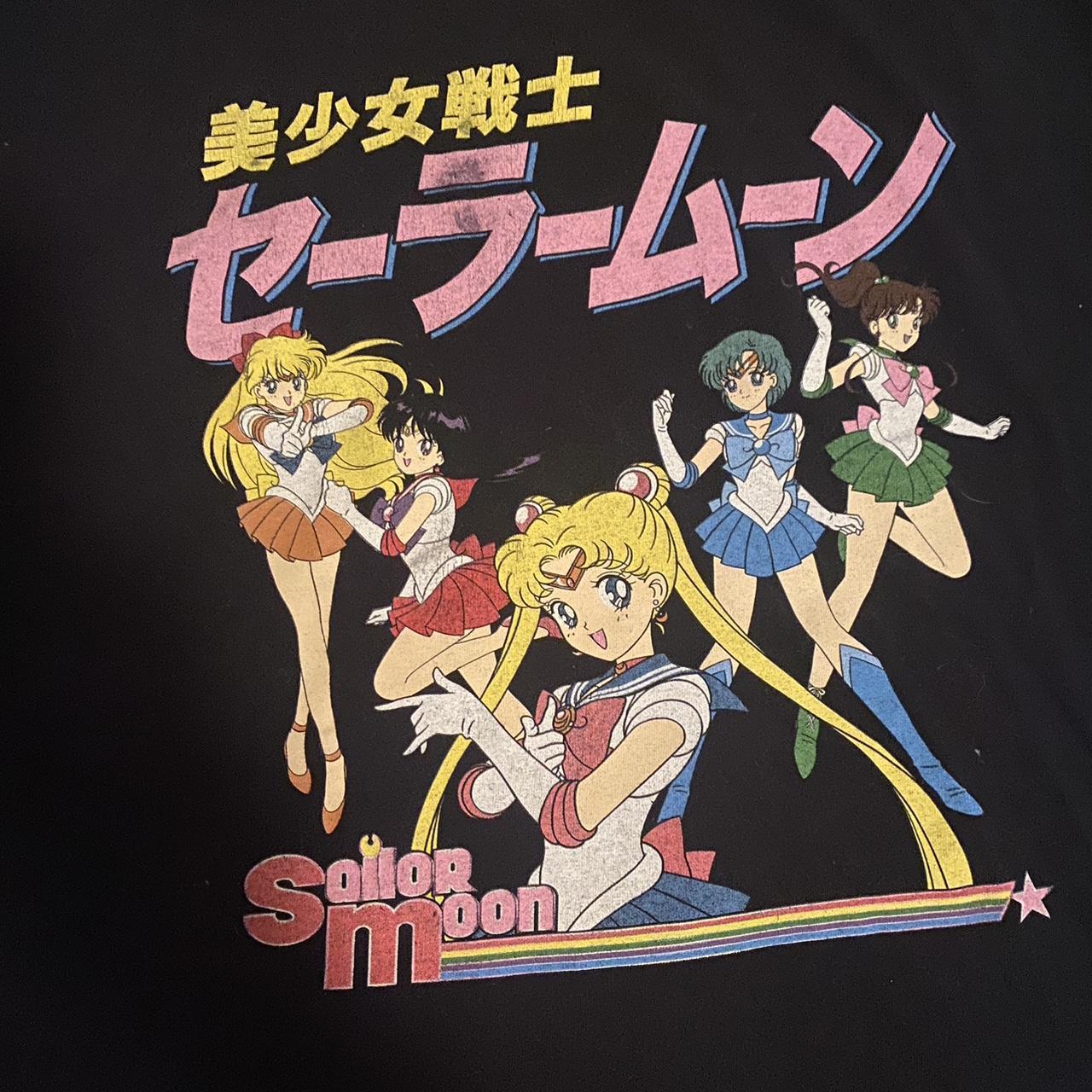 Sailor Moon Oversized Graphic Tee Printing Ink Error Depop