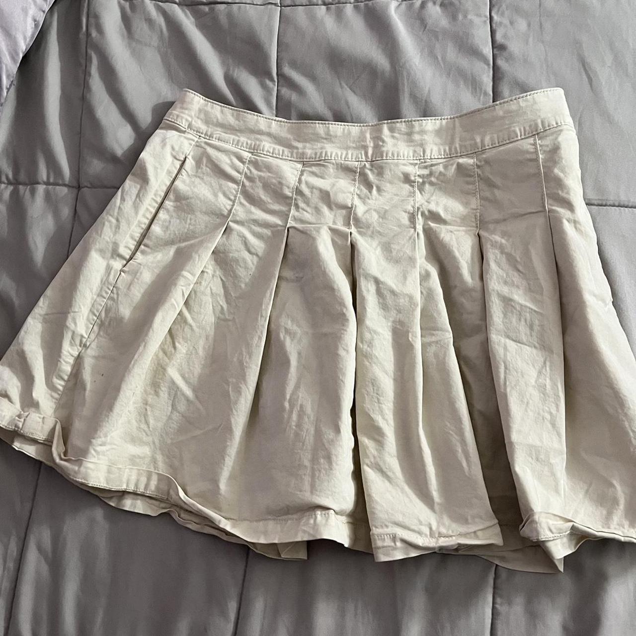 American Eagle Outfitters Women's Cream Skirt | Depop