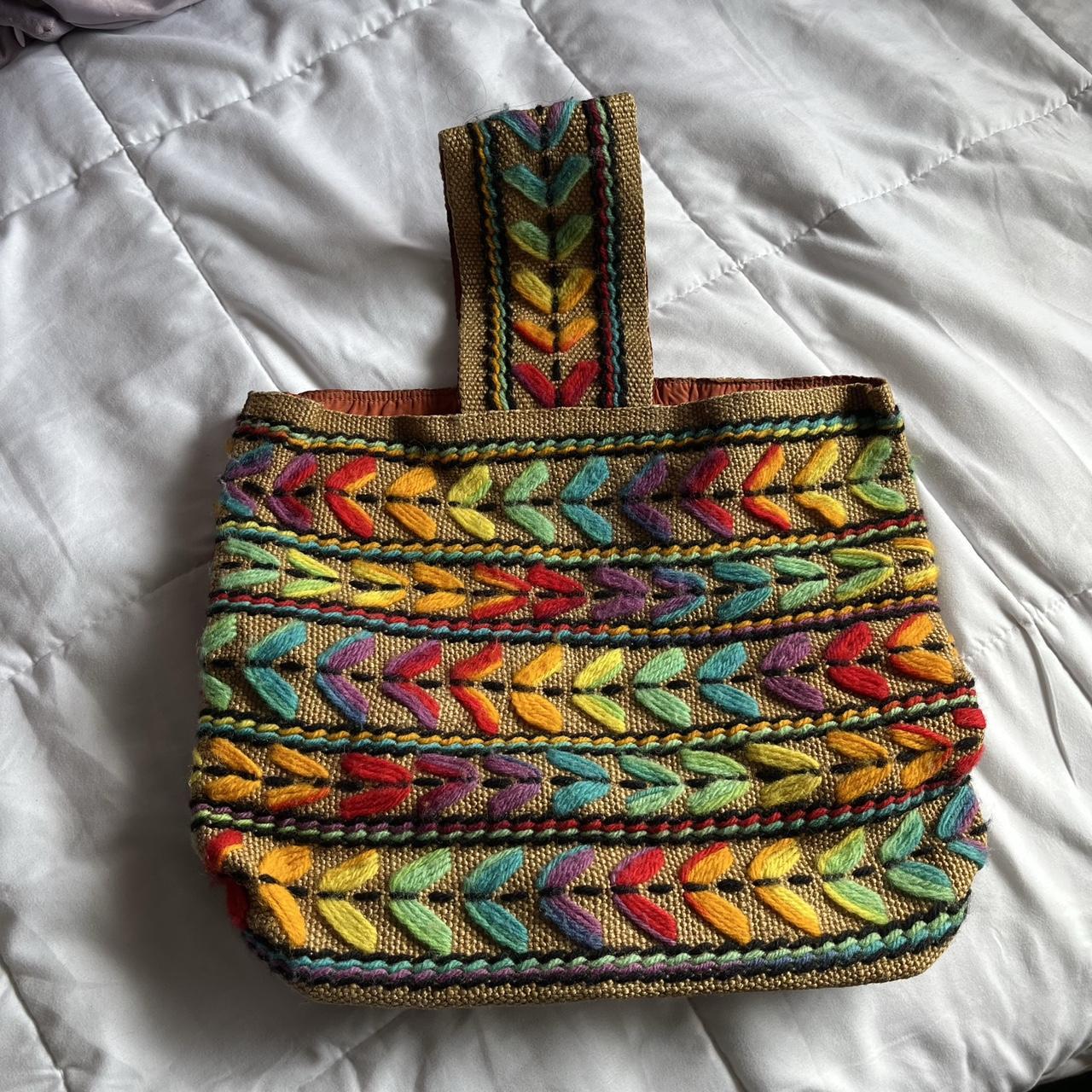 Women's Pink and Orange Bag Depop