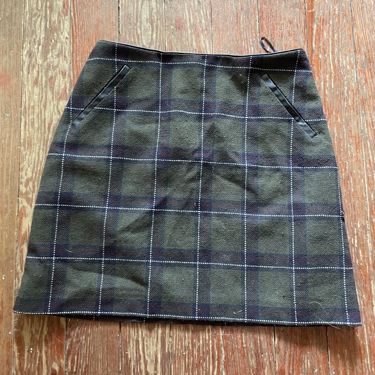 Oasis green deals leather skirt