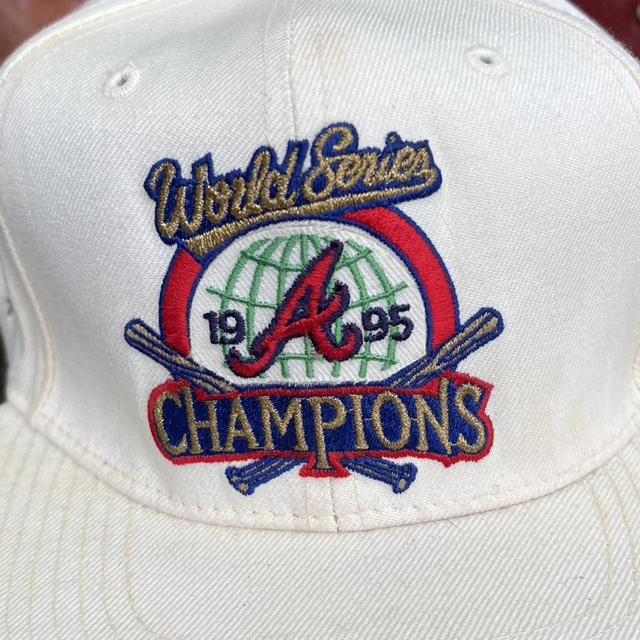 Atlanta braves 1995 world series baseball cap worn - Depop