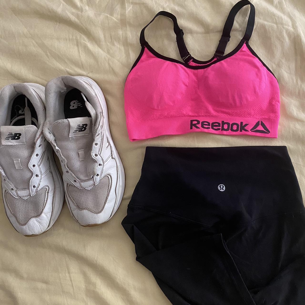 Hot pink reebok sports bra Size S Pilates x legally