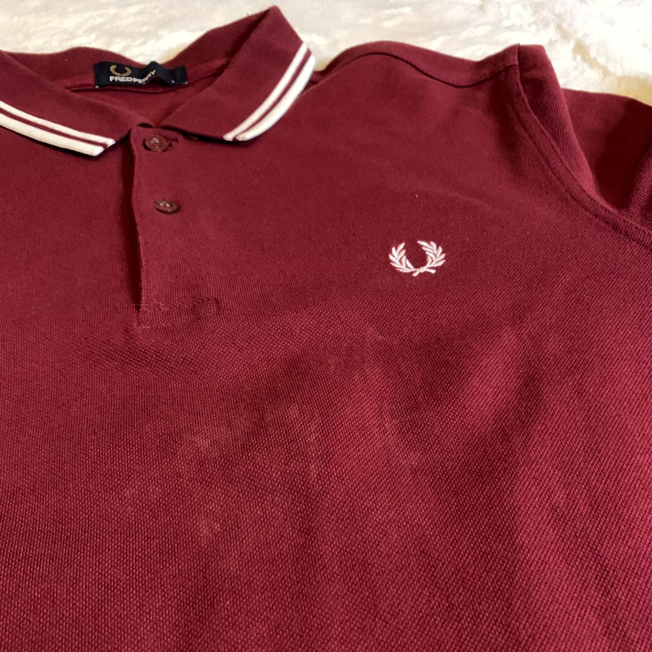 Fred Perry Men's Burgundy and Red Polo-shirts (3)