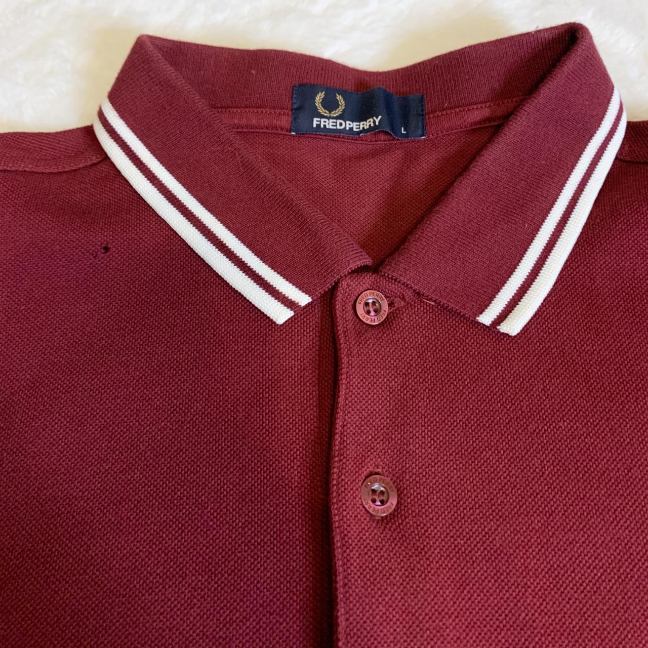 Fred Perry Men's Burgundy and Red Polo-shirts (2)