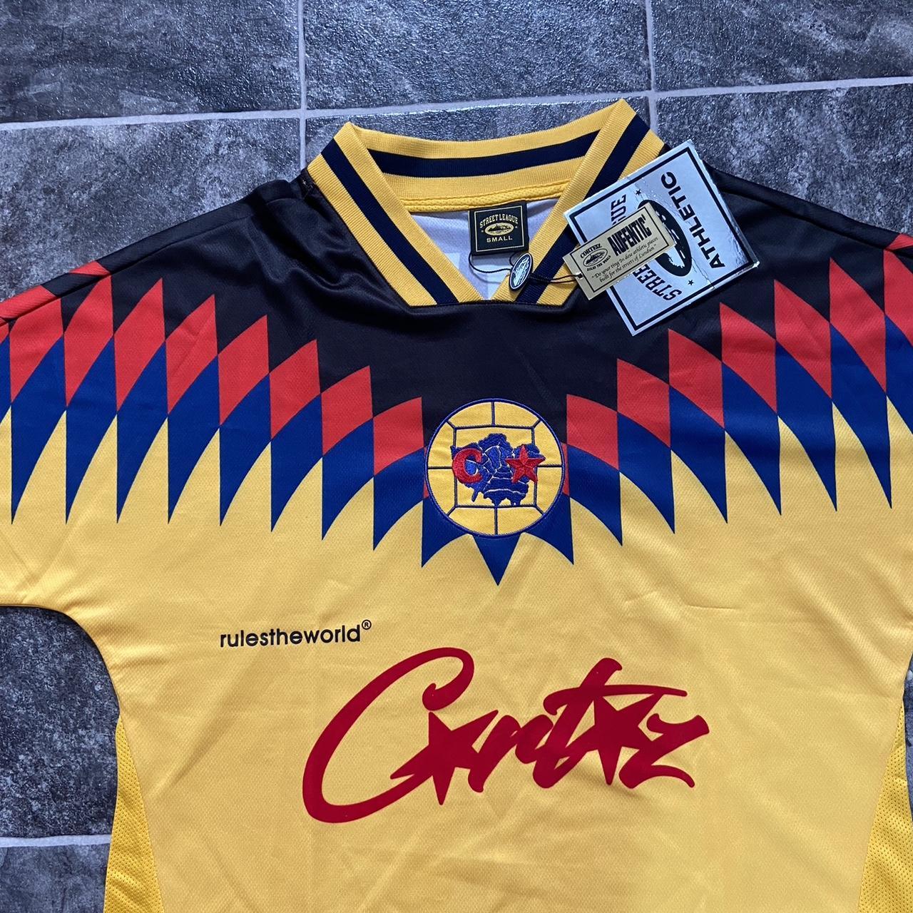 Corteiz Club Rtw Football Jersey Yellow Size Small - Depop