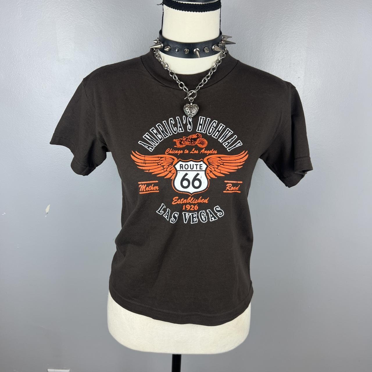 Las Vegas brown baby tee Tagged a large in kids,... - Depop