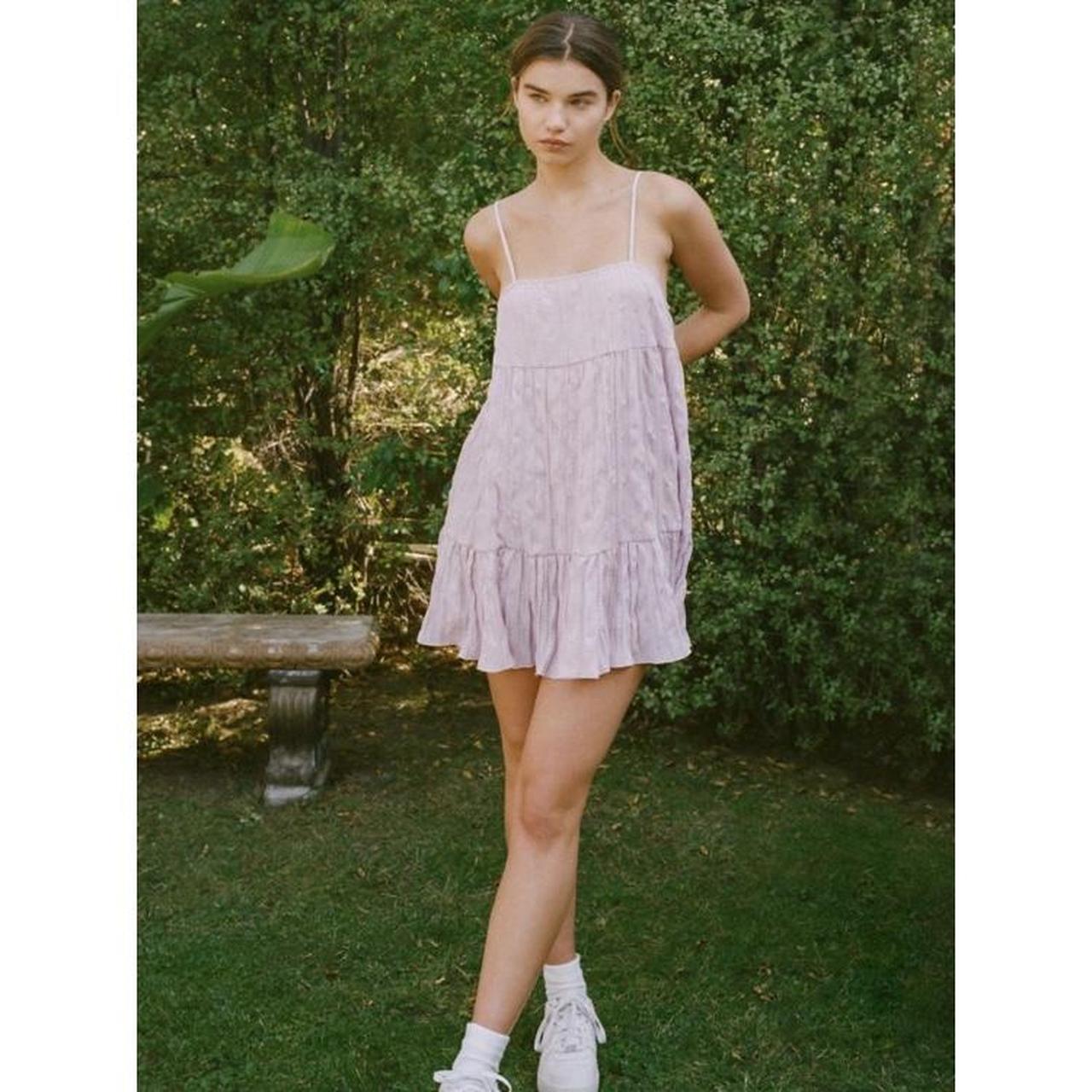 Urban Outfitters Lilac babydoll dress Marked size M... - Depop
