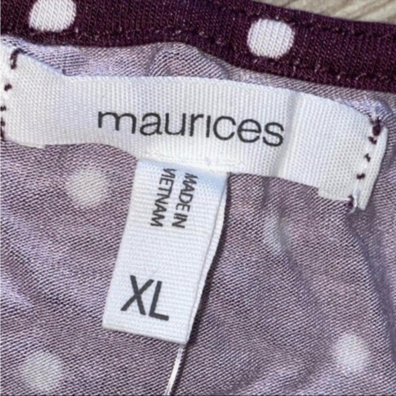 maurices purple white polka dot tank top shirt open... - Depop