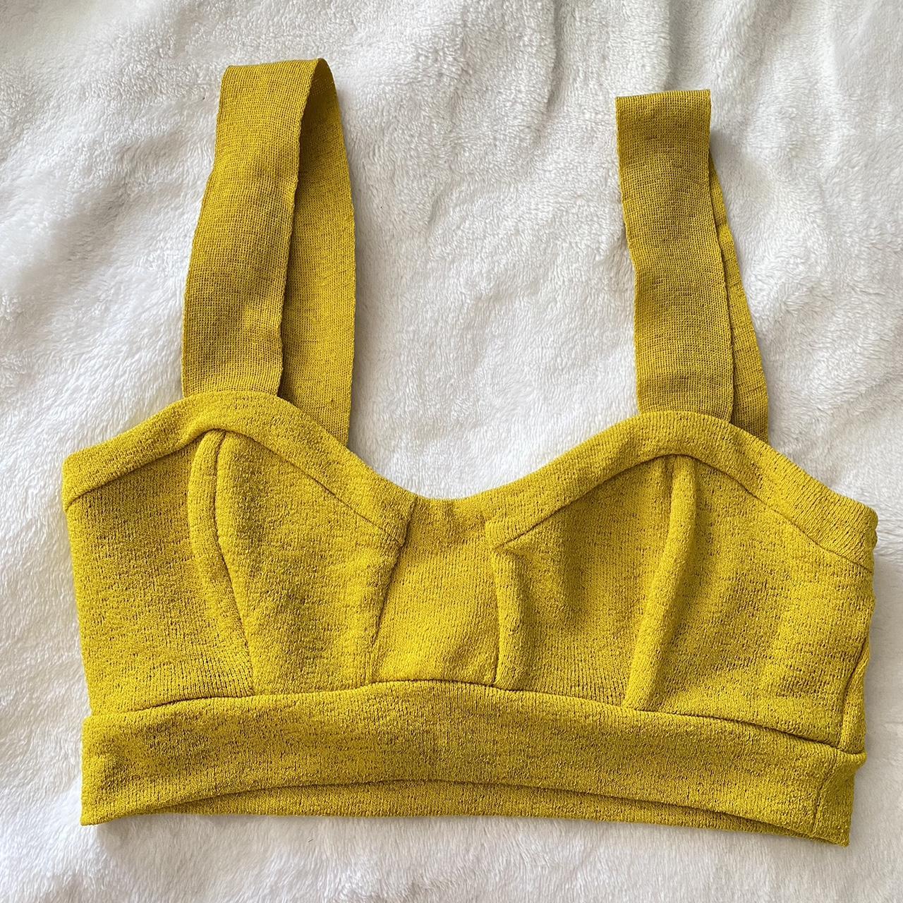 Zara Embroidered Bralette Top Has safety pin on left - Depop