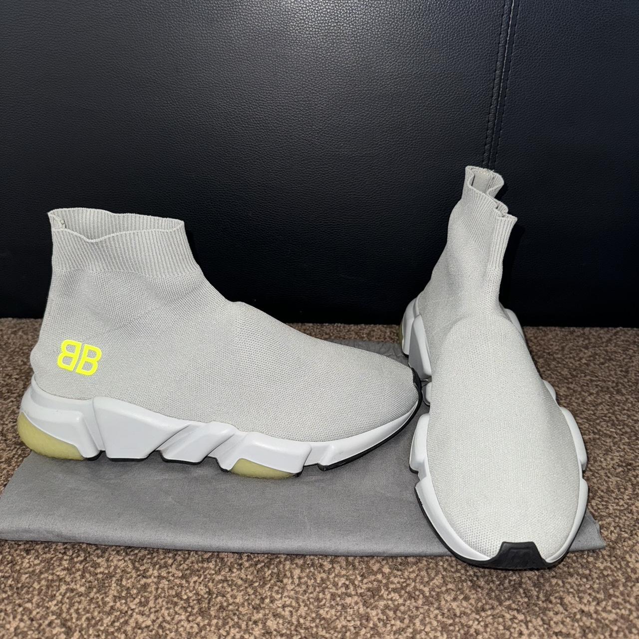 Grey balenciaga sock runners. Worn a handful of. Depop