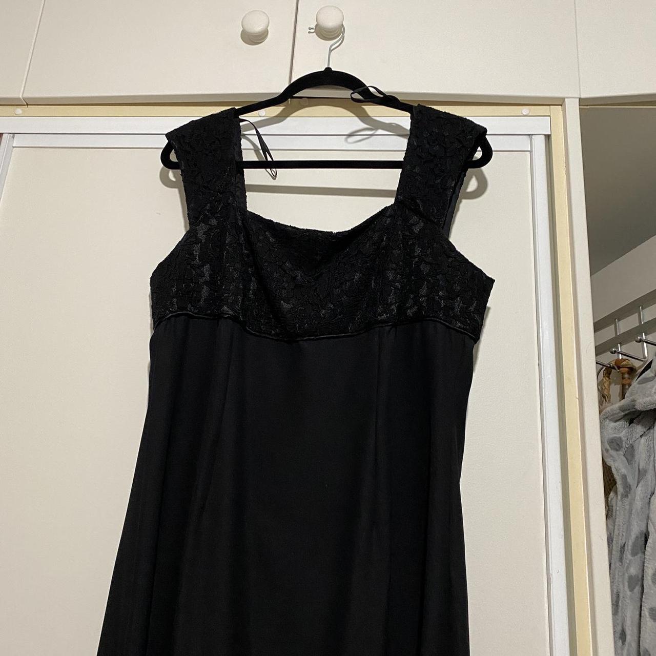 Vintage long black maxi dress Brand is outrage and... - Depop