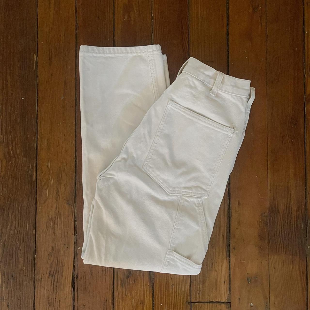 White Cargos from Brandy Melville Fits 24/25... Depop