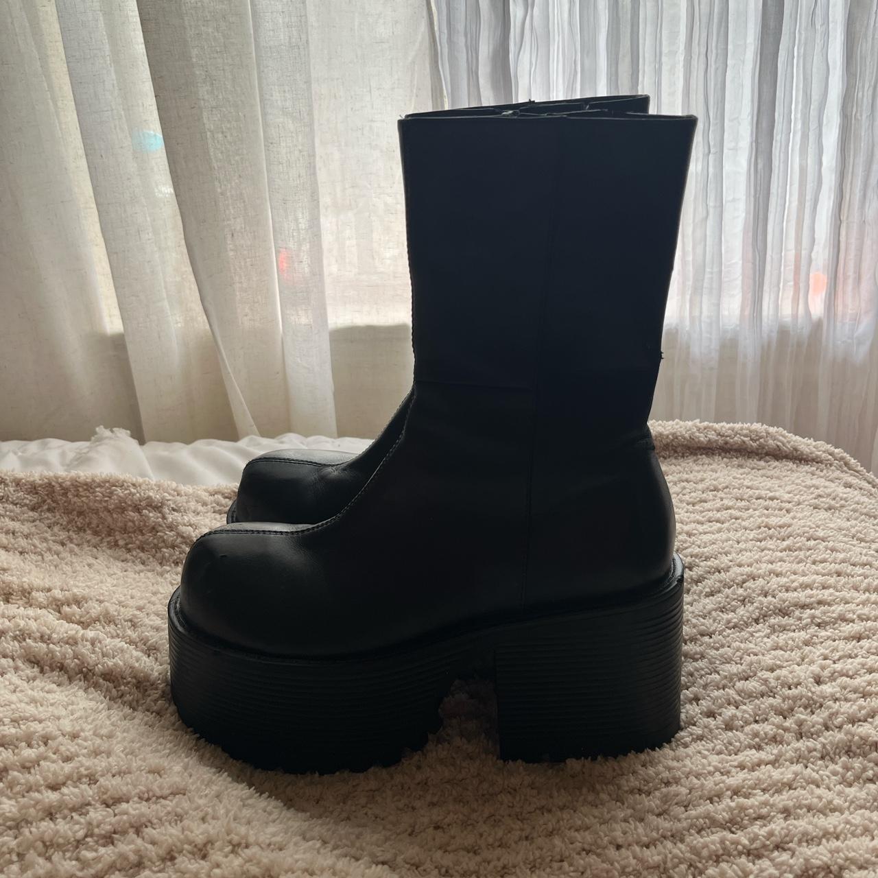 UNIF Women's Black Boots | Depop