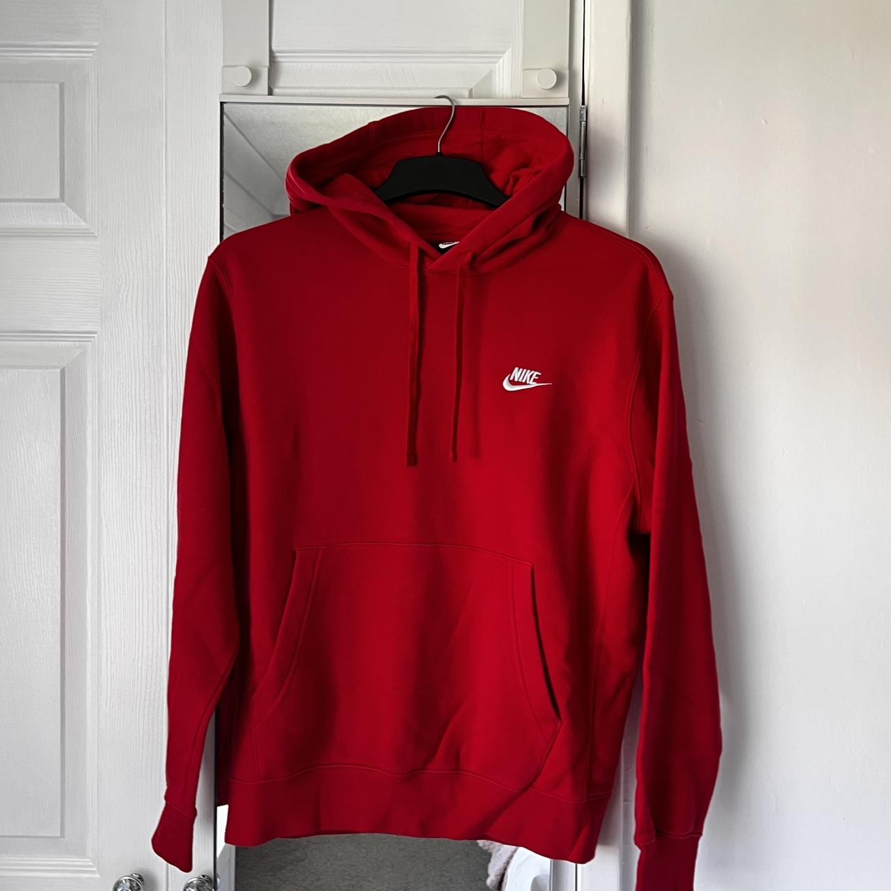 red hoodie men nike