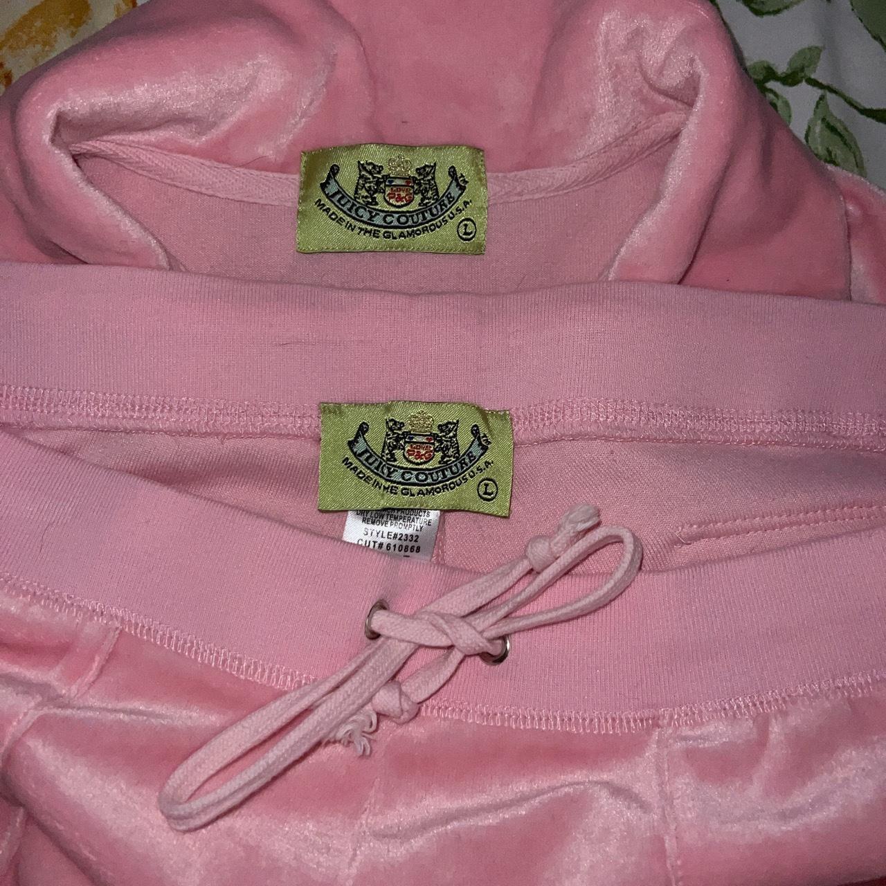 Juicy couture tracksuit Pink with silver details No... Depop