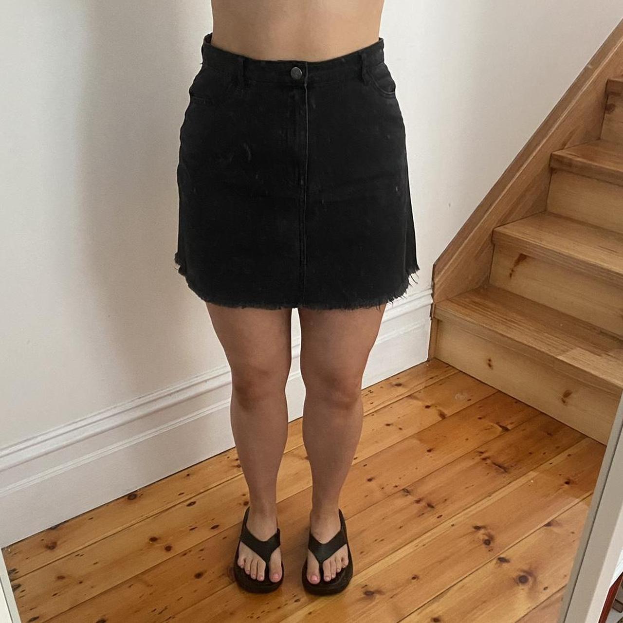 Sportsgirl black denim skirt In perfect condition! Depop