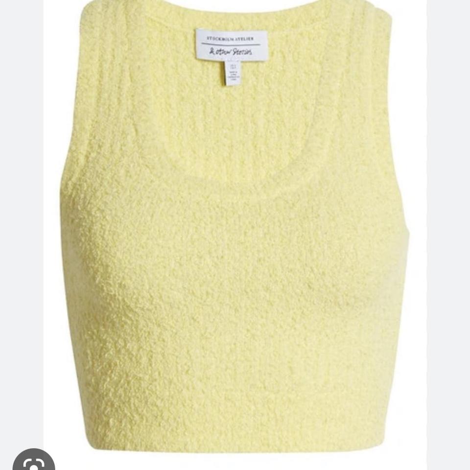  Other Stories Bouclé Wool Blend Crop Top Bouclé - Depop