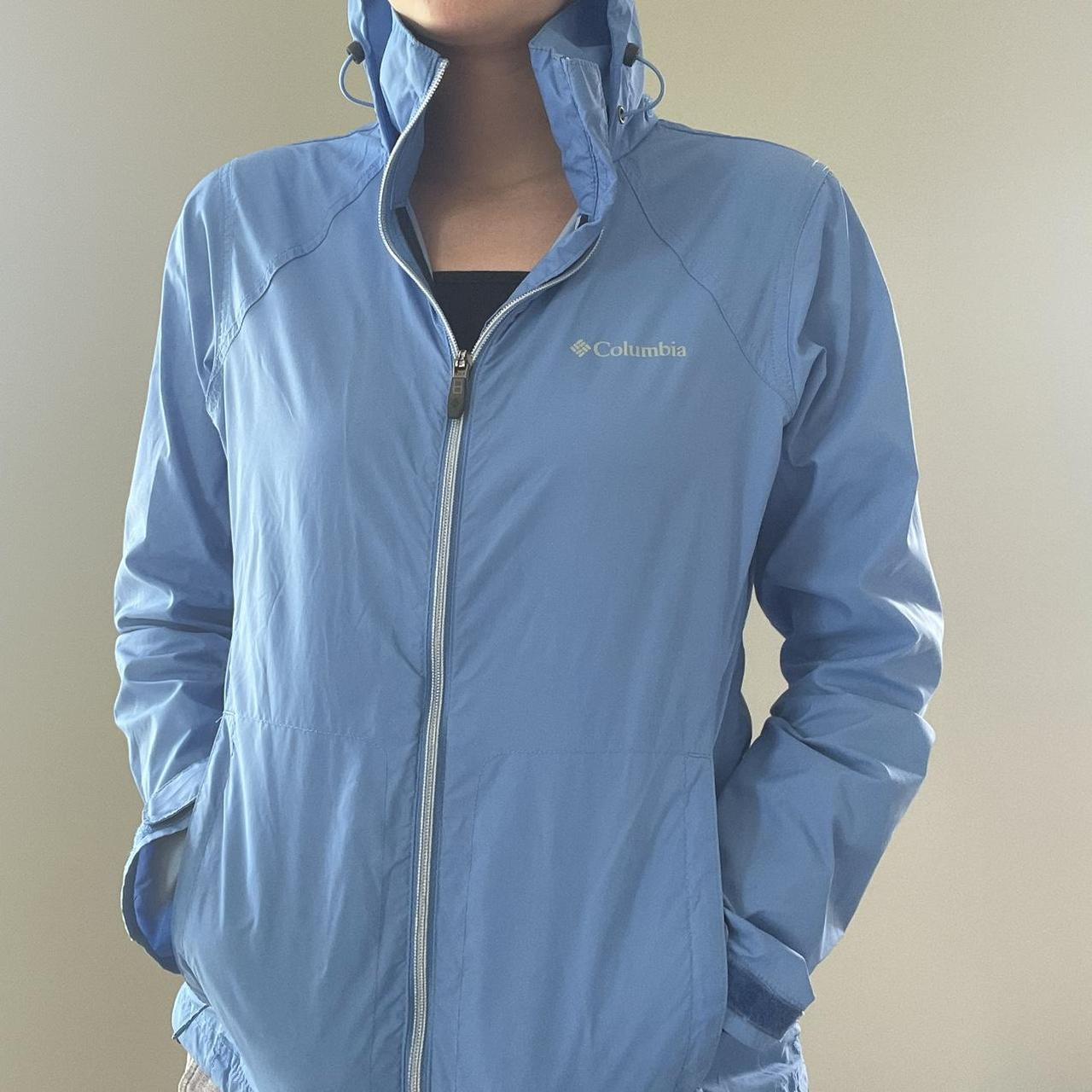 Columbia sportswear rain jacket Blue Size... Depop