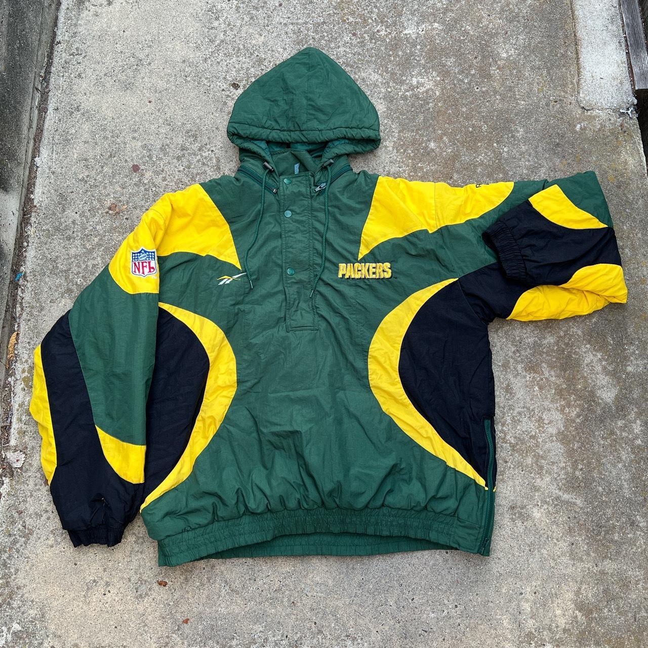 Green Bay packers puffer jacket NFL with removable - Depop