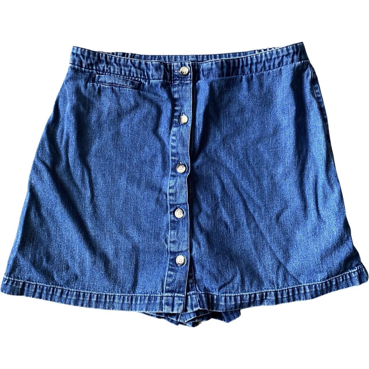 Blue skort. Skirt in the front shorts In the back - Depop