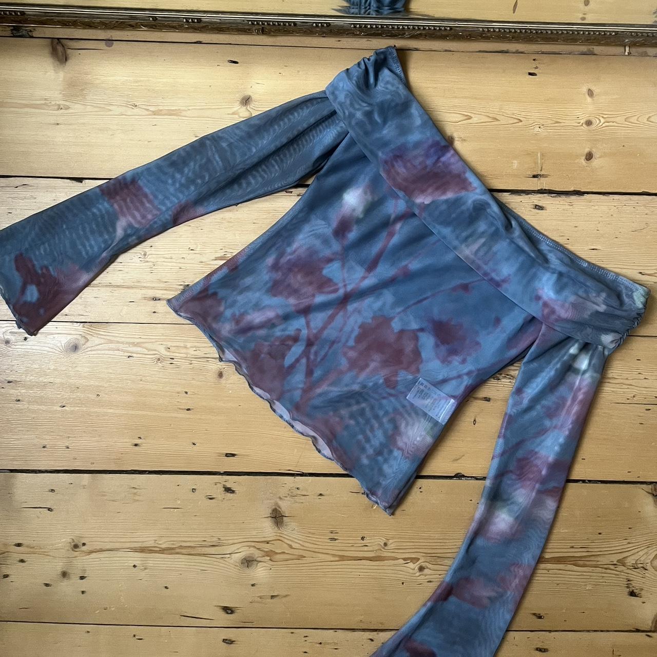 MOTEL X JACQUIE NAGYA LONG SLEEVE TOP IN LUMEN MESH... Depop