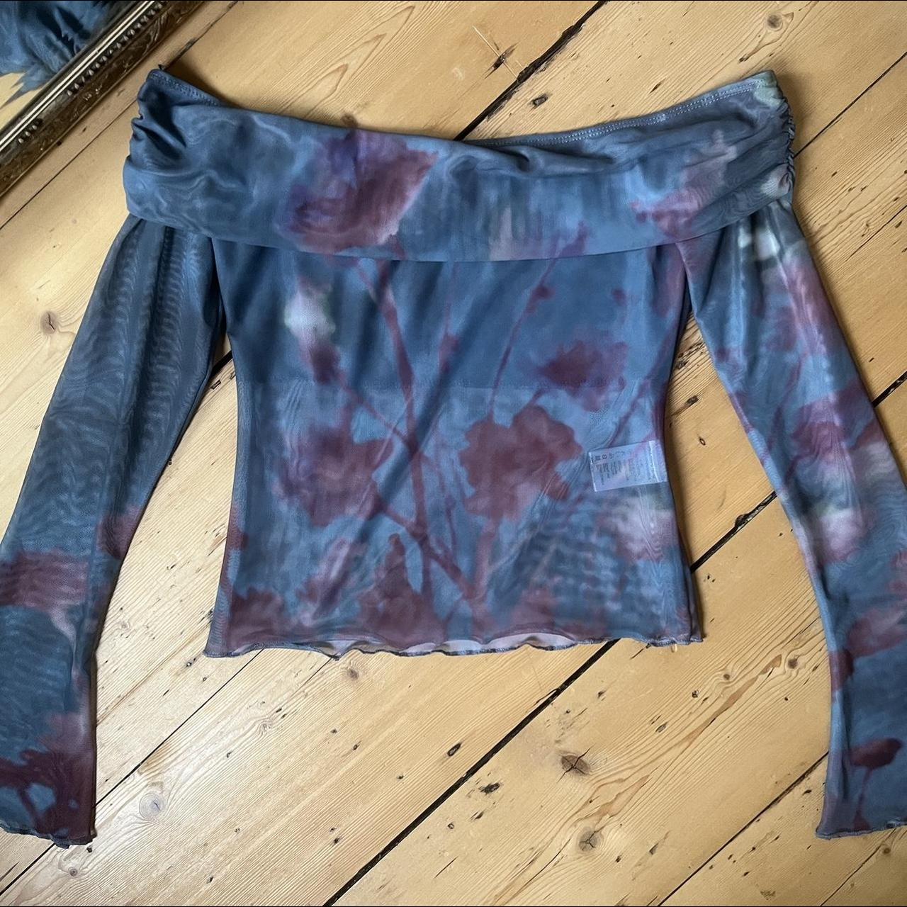 MOTEL X JACQUIE NAGYA LONG SLEEVE TOP IN LUMEN MESH... Depop