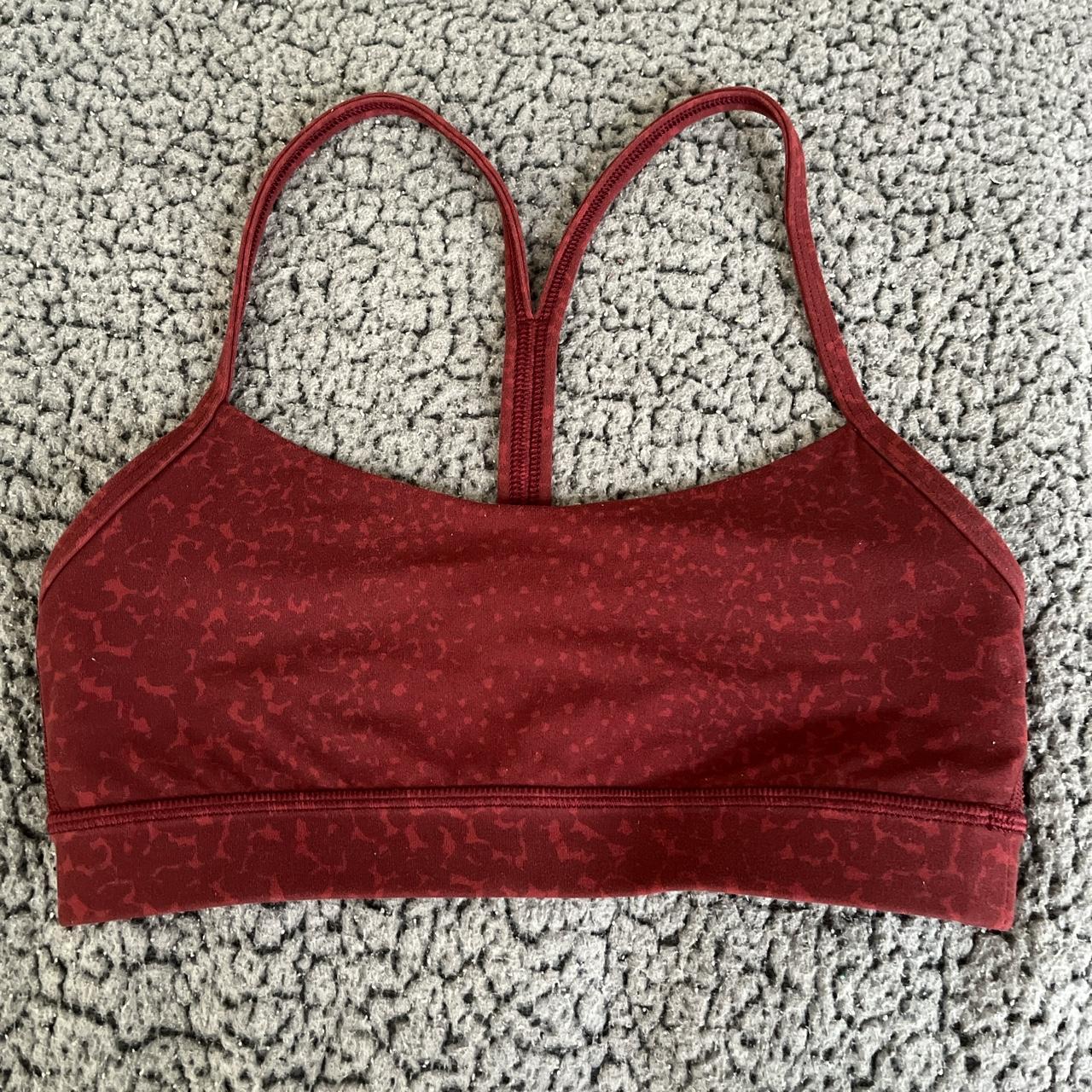 LULULEMON maroon sports bra Fit small or xs chest... - Depop