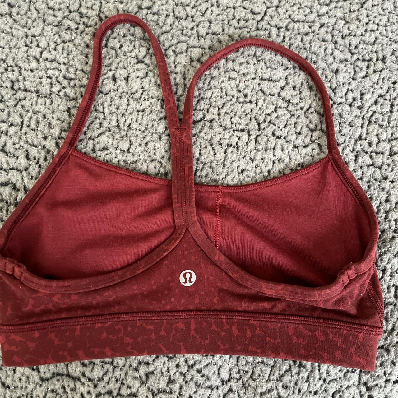 LULULEMON Maroon Sports Bra Fit Small Or Xs Chest Depop