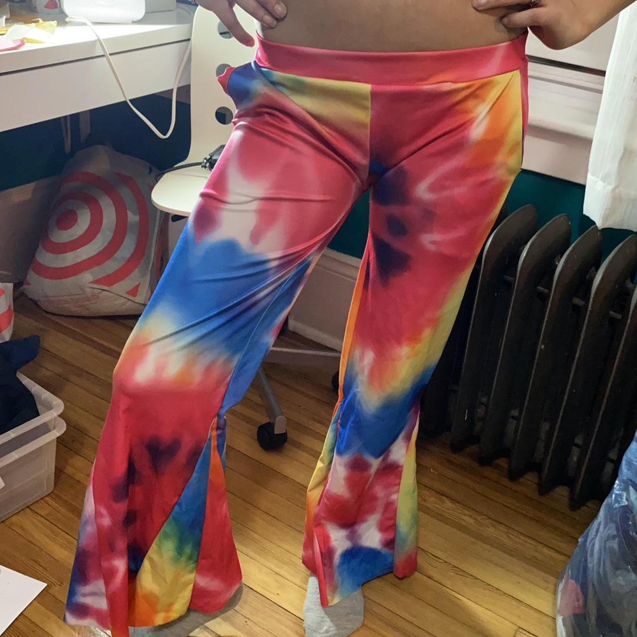 Festival Tie Dye Rainbow Pants For Women Yoga