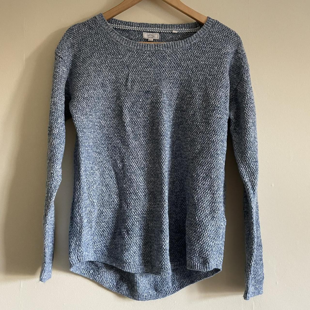 💙Fat face blue knit jumper size 8 p&p £3.80 - free... - Depop