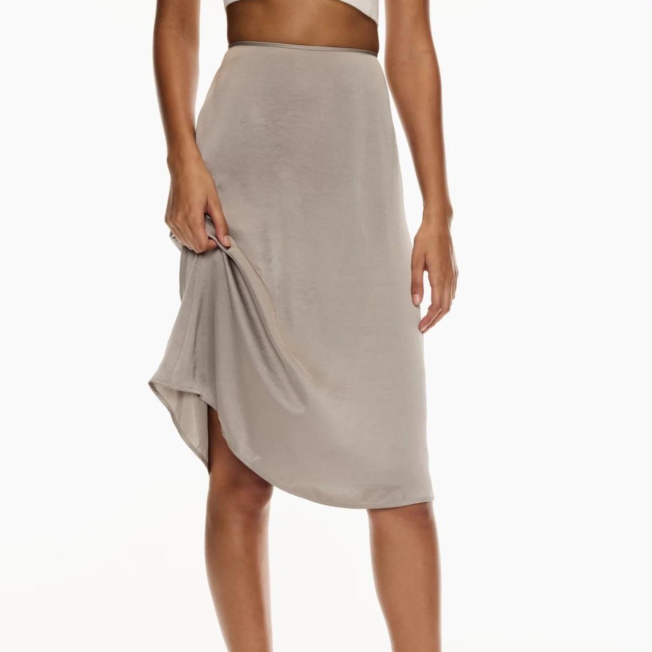 Satin Midi Slip Skirt