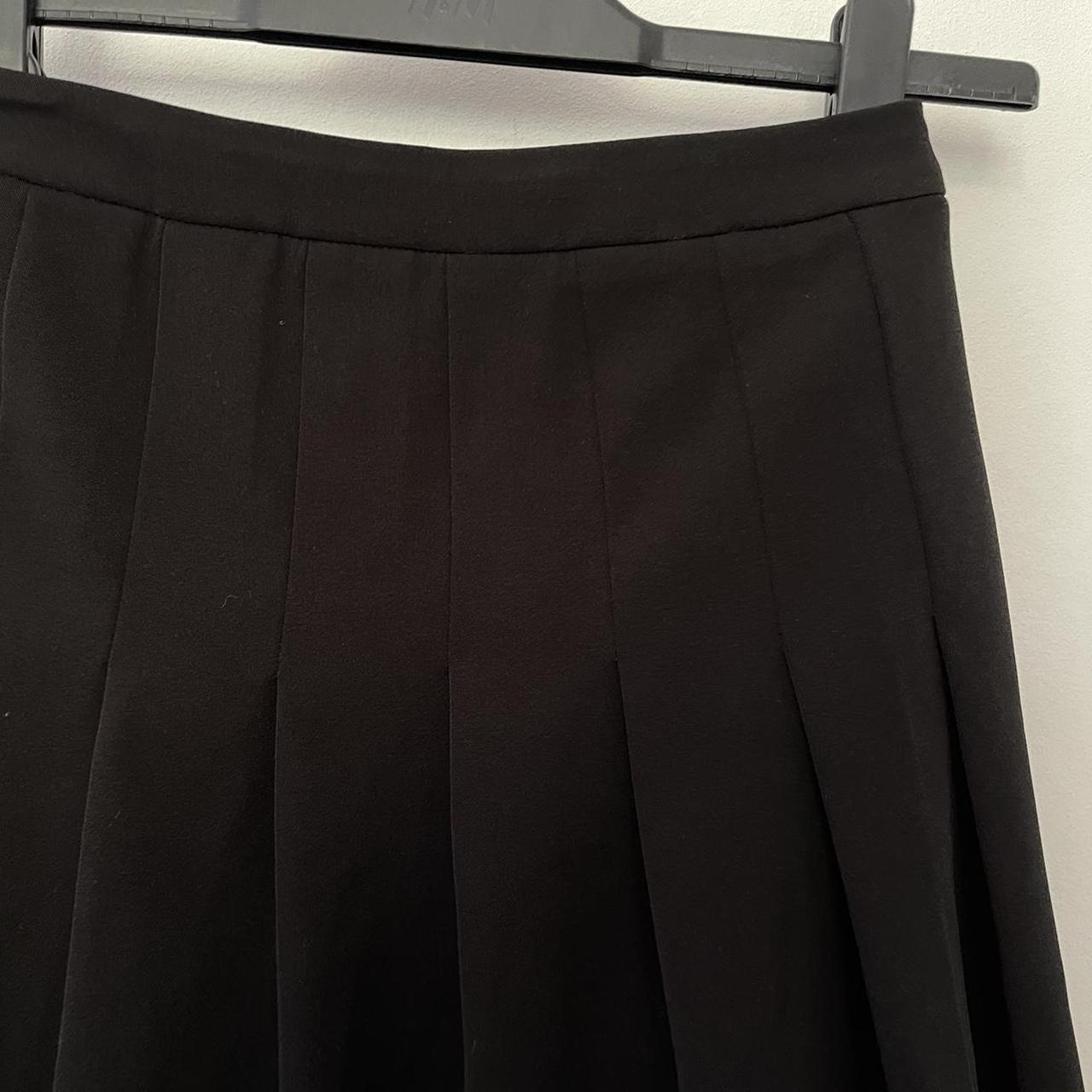 Black pleated mini skirt Size XS Vintage y2k retro... - Depop