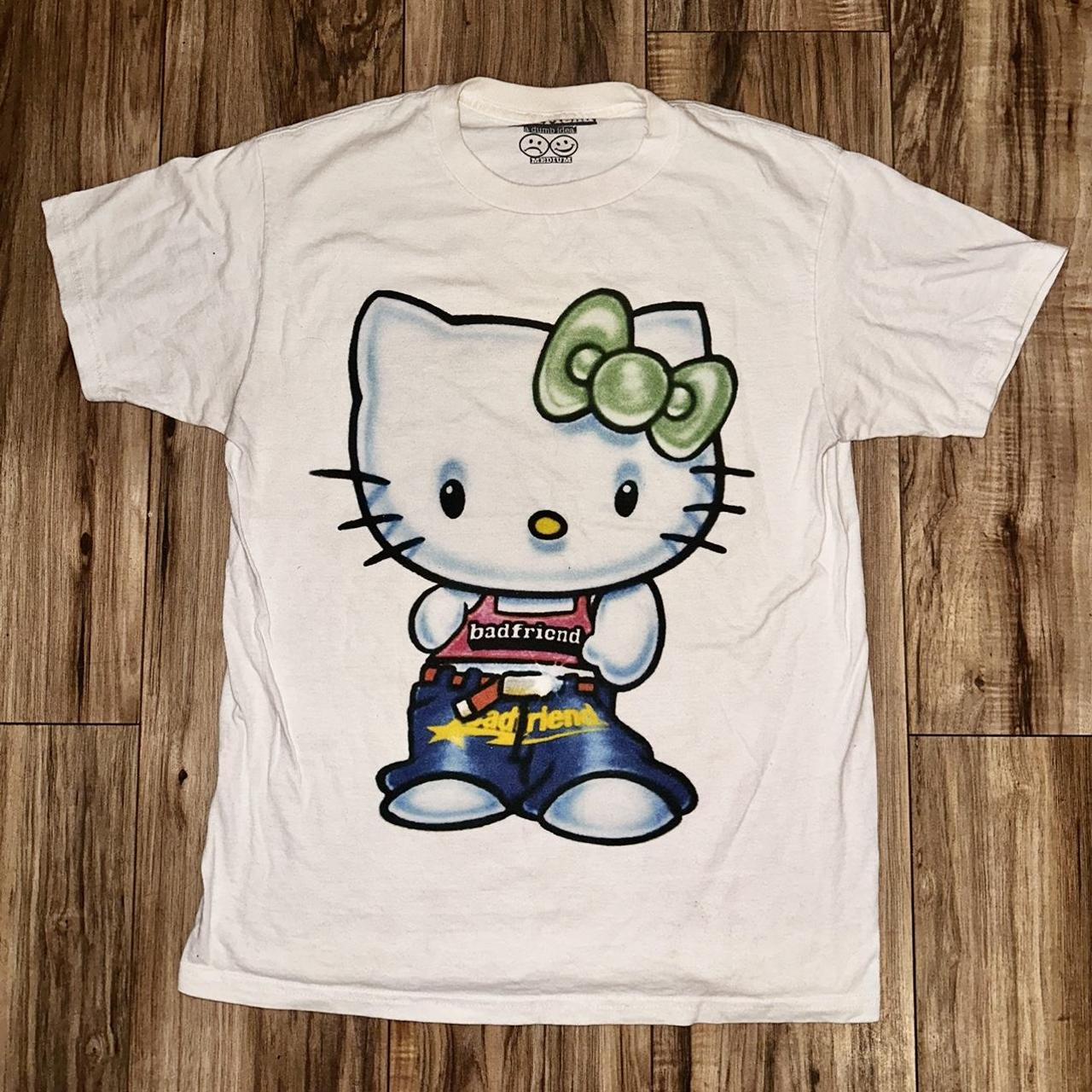 Hello Kitty Men's White T-shirt | Depop