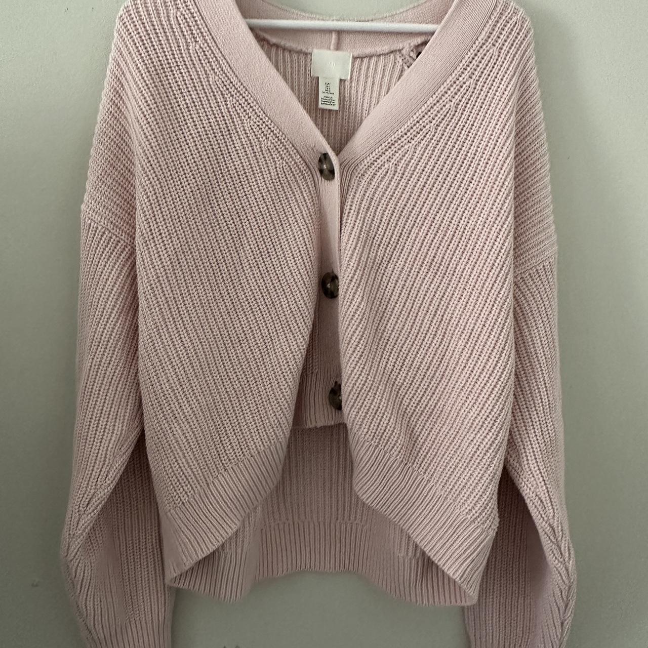 pink cropped cardigan ACCEPTING OFFERS super cute... - Depop