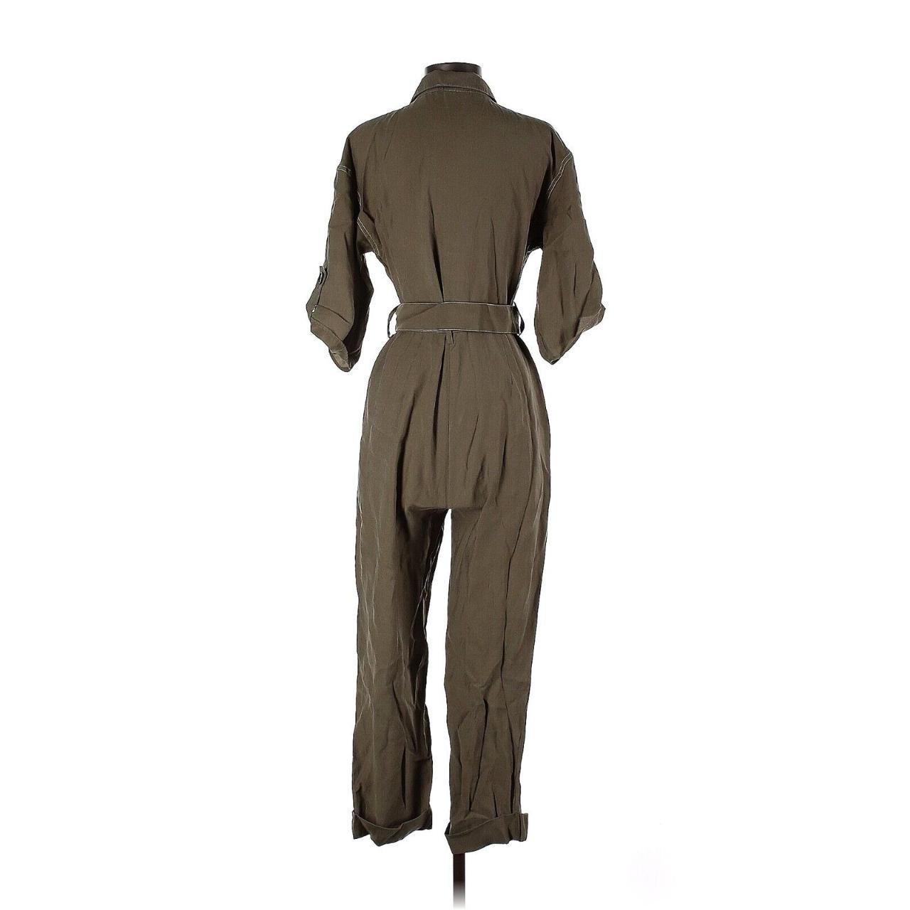 Zara Women's Khaki Jumpsuit Depop