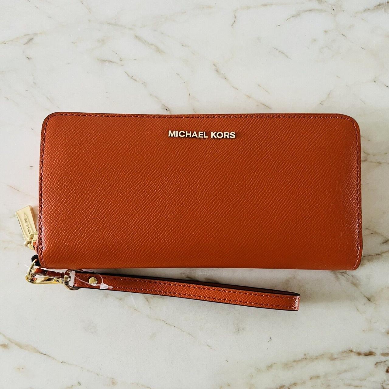 Michael Kors, Bags, Michael Kors Leather Handbag In Burnt Orange With  Gold Hardware