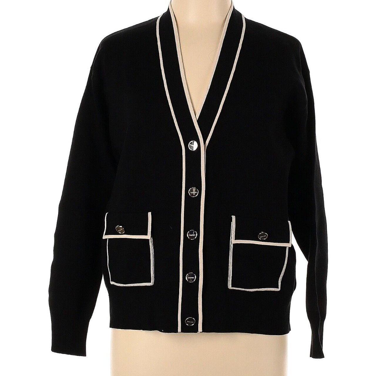 Sandro cardigan open front sweater black on sale