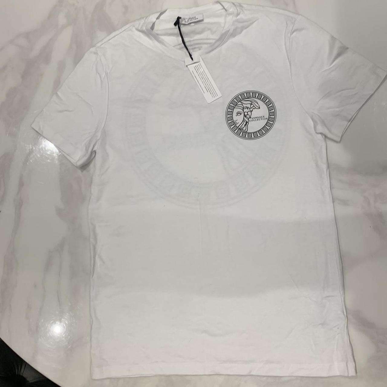 Versace collection white t-shirt Never worn with... - Depop