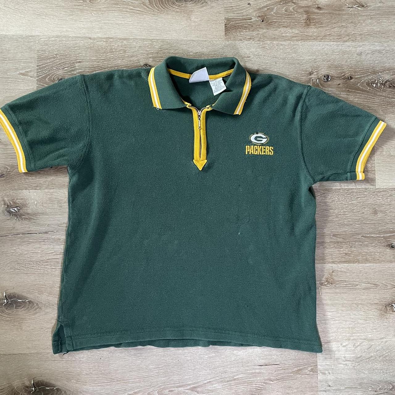 Vintage Green Bay Packers NFL Football polo shirt. - Depop