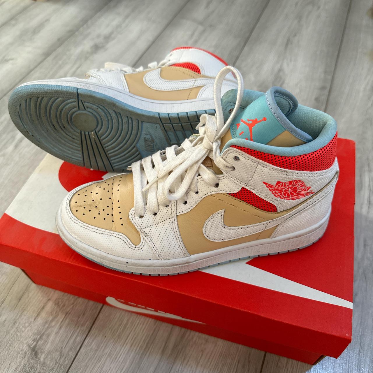 jordan 1 mid white sesame