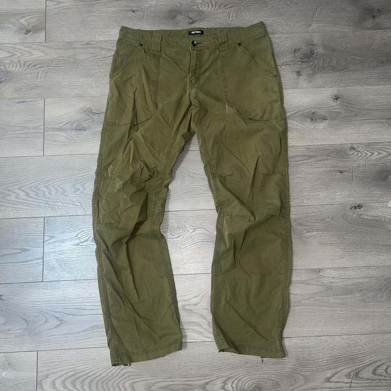 Arcteryx Olive Green Hiking Pants Cotton material... Depop
