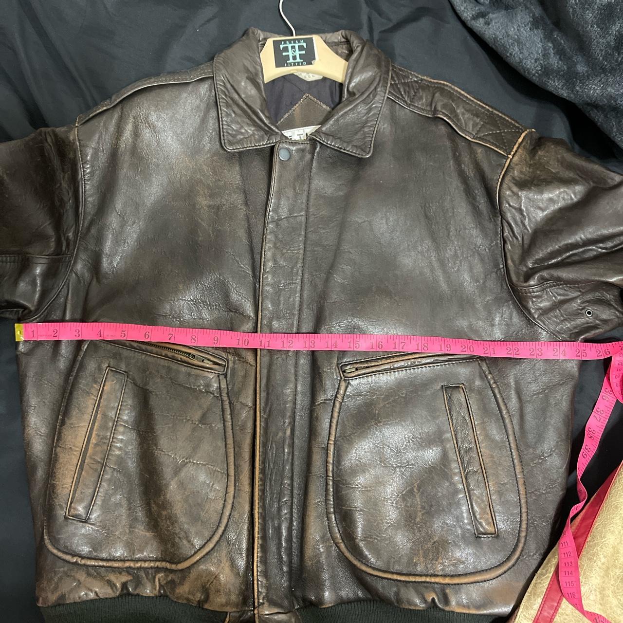 Vintage Le Tigre Leather Bomber Jacket Thick... - Depop