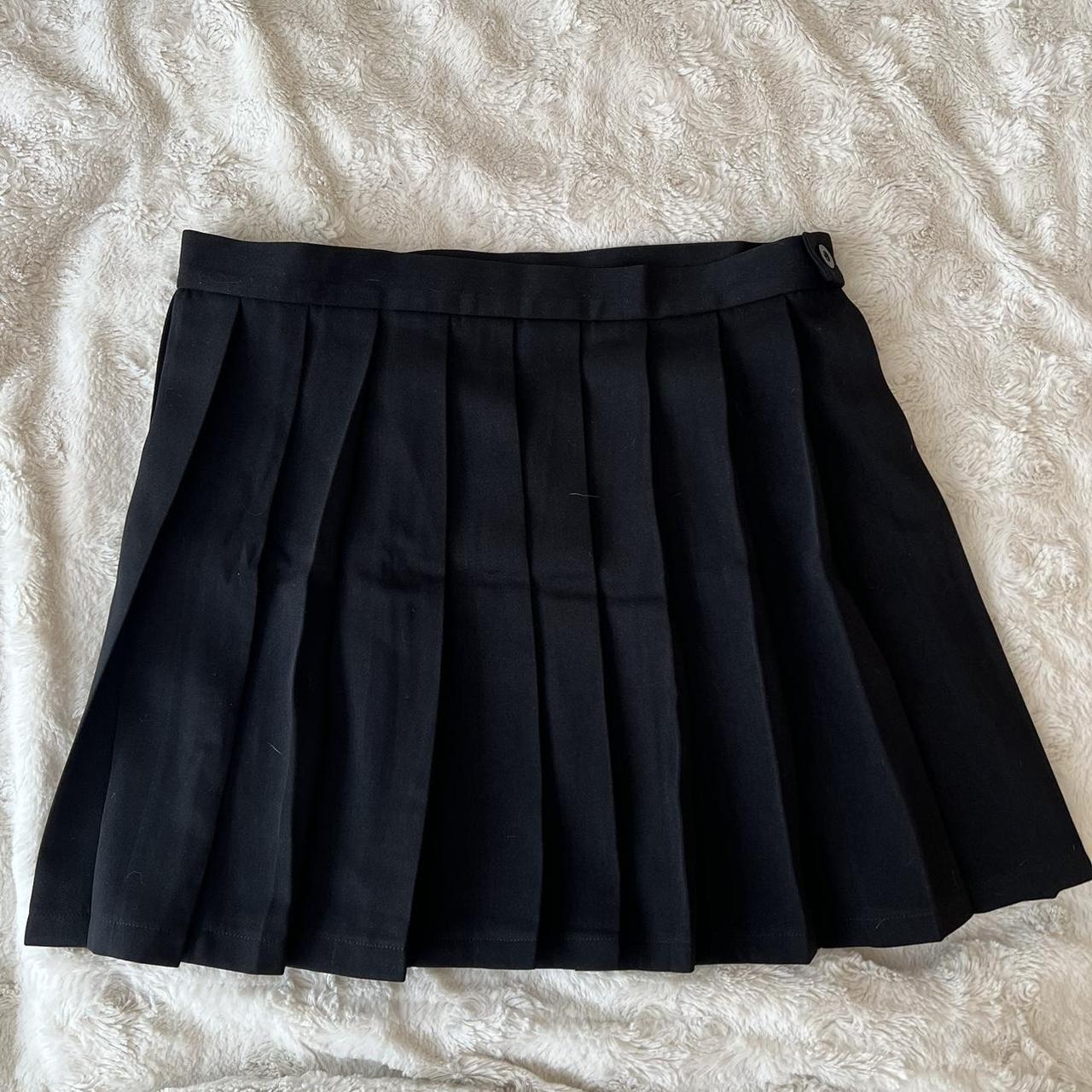 🐰 black pleated skirt 🐰 🍓 tagged a size xl. has no... - Depop