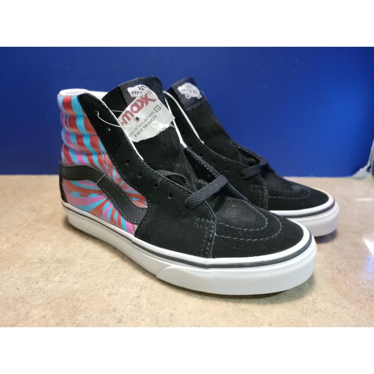 Vans Sneakers Womens 5.5 Mens 4 High Top Black Blue... - Depop