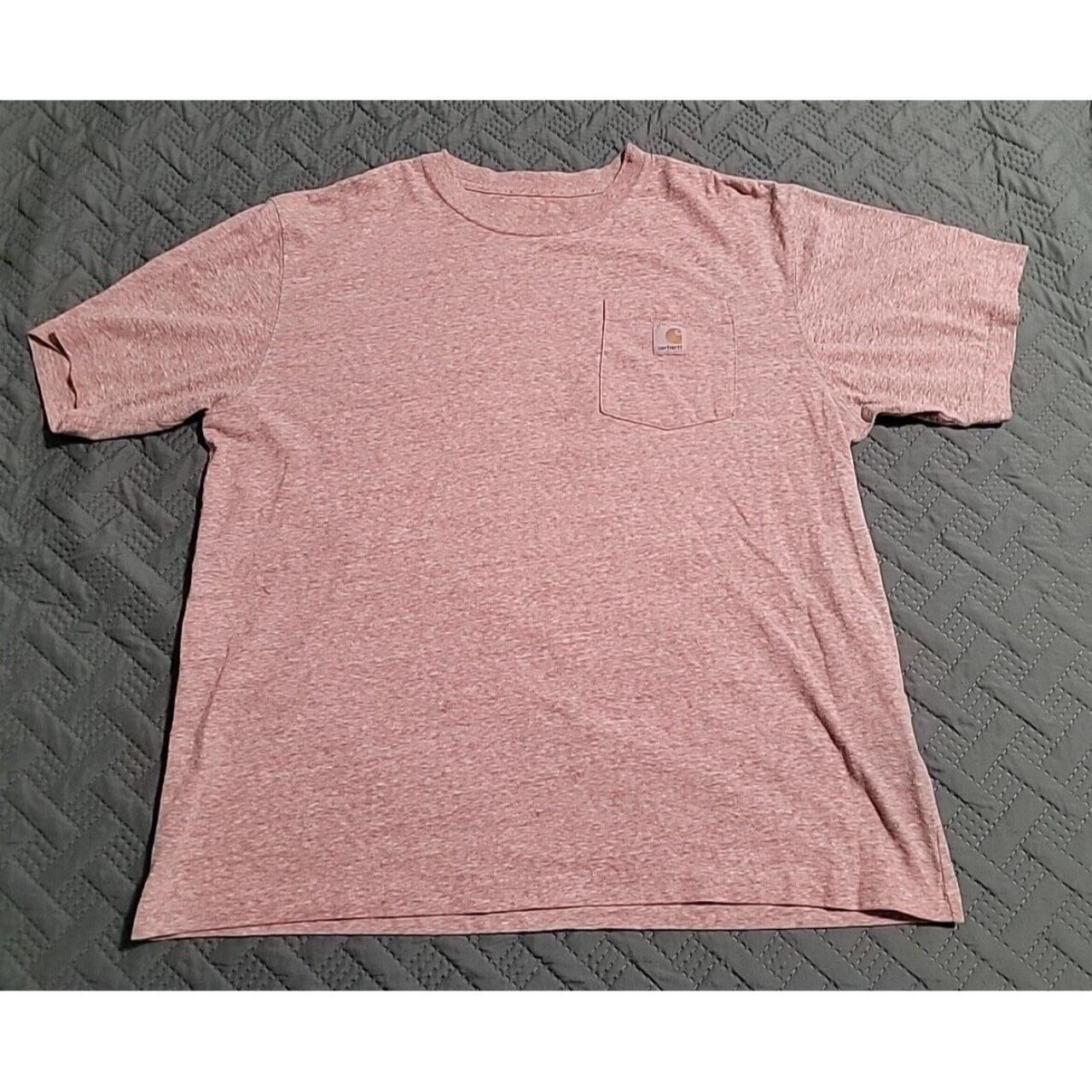CARHARTT Shirt Mens Large Pink Pocket Original Fit... Depop