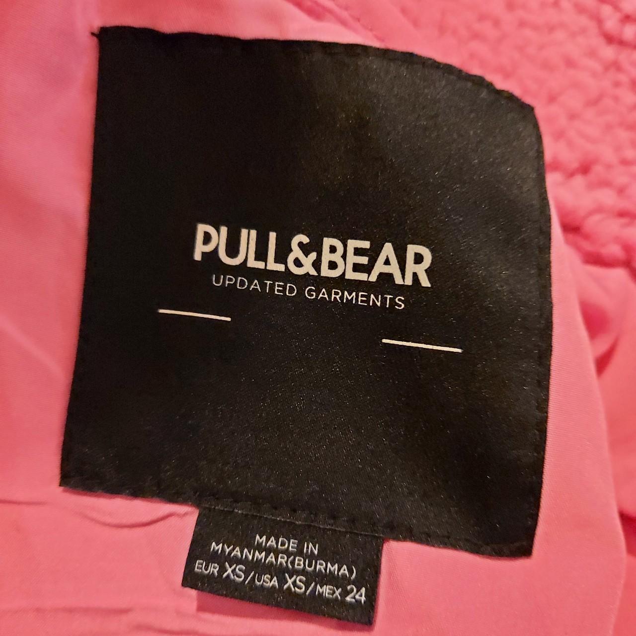 Pull and bear pink coat best sale