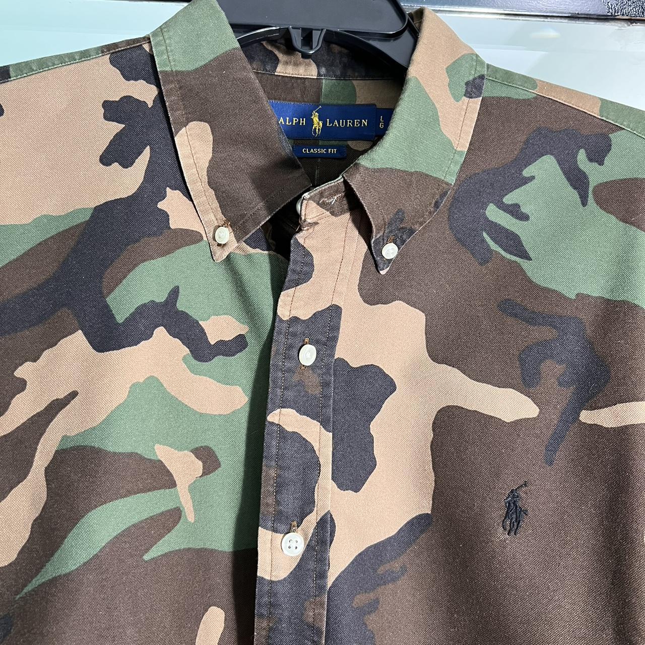 Polo ralph lauren classic fit camo clearance oxford shirt