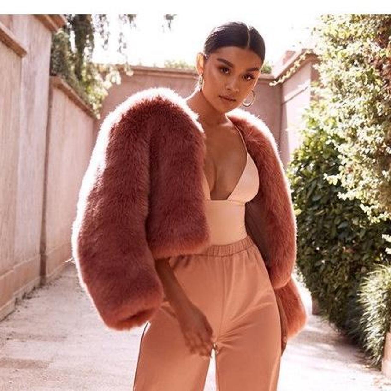 House of cb on sale pink fur coat